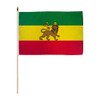 Ethiopia (Lion) 12x18in Stick Flag - 1 dozen pack