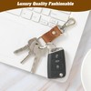 Jack&Chris Genuine Leather Keychain, Small Keychain for Man and Women,