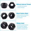 Hitefu 100PCS M4 x 0.7mm Hex Lock Nuts, Black Nylon