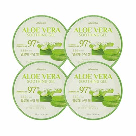 Aliasha Aloe vera purity 97% soothing gel 300mlx4 large capacity 1200ml / 알로에 베라 순도97% 수딩젤300mlx4개 대용량1200ml