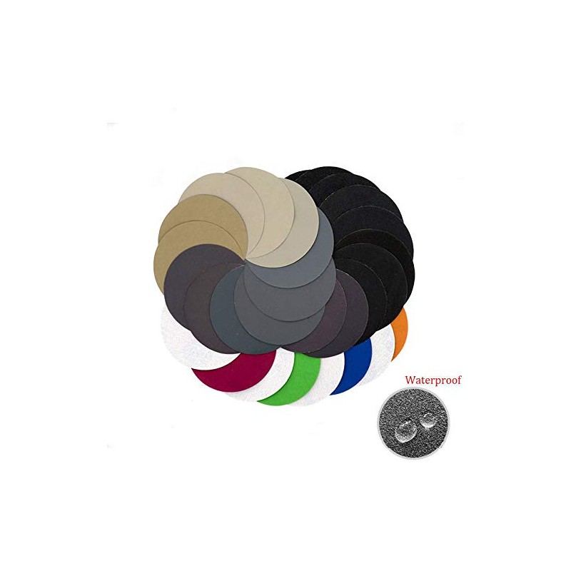 Hook and Loop Discs MASO 800# 5" Polishing Sanding Pads,