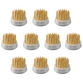 Stainless Steel Flower Frogs Round Floral Frogs Kenzan Flower Fixed Tools Flower Arrangement Holder (Gold 0.9 inch (10pcs))