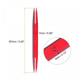 sourcing map Tatting Shuttles 87 x 7 x 3 mm Colourful Plastic Shuttles Transparent Dark Red Pack of 2