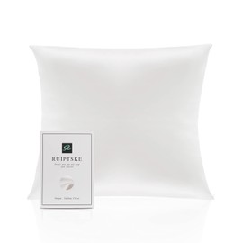 Silk Pillow Case 100% Silk 22 Momme Oeko-Tex® Certified Benefits for Hair and Skin Anti-Ageing, Anti-Dust Mite, White