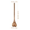 NUOBESTY Wooden Heart Spoons, Bamboo Heart Shaped Serving Mixing Spoon