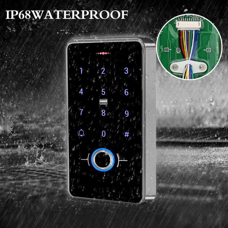 KurDunly RFID Biometric Fingerprint Access Control Keypad, Waterproof Touch Controller