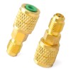 GLOXTED 2Pcs R32 R454B Brass Adapter 1/4 Inch Female to