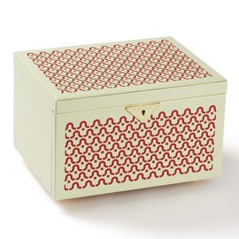 Vee Jewellery Box,Jewellery Storage Box,Solid Wood Jewelry Organizer,Gift Idea (Green)