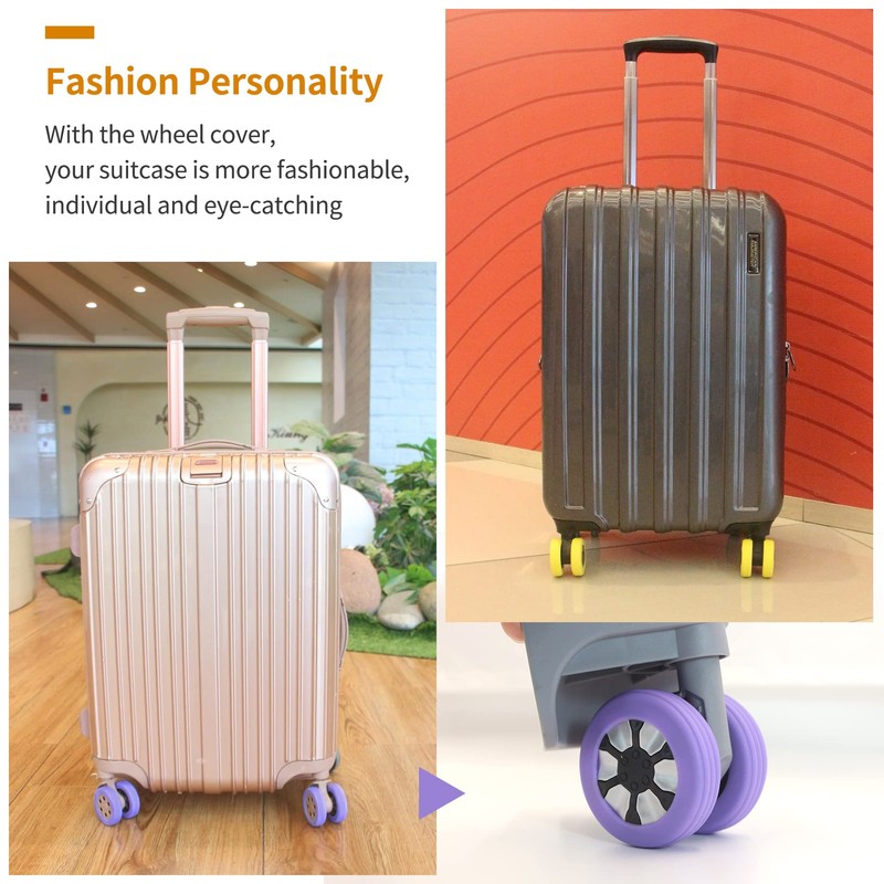 uinhuine 9Pack Luggage Suitcase Wheels Cover Carry on Luggage Wheels