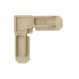 CRL 3/8" Beige Square Cut Frame Corner - 100 pack