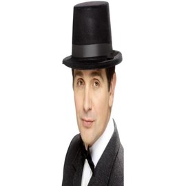 Smiffys Flocked Topper Black Hat