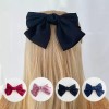 SS [에스에스_62]빅리본핀 리본핀 반묶음 헤어핀 머리핀 [1-왕리본핀-레드／FREE] [SS_62] Big Bow Pin Ribbon Pin Half-Up Hairpin Hair Clip [1-King Bow Pin-Red / FREE]