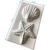 dennycraftmoulds Shell Starfish Concrete Moulds Plaster Casting Molds, white