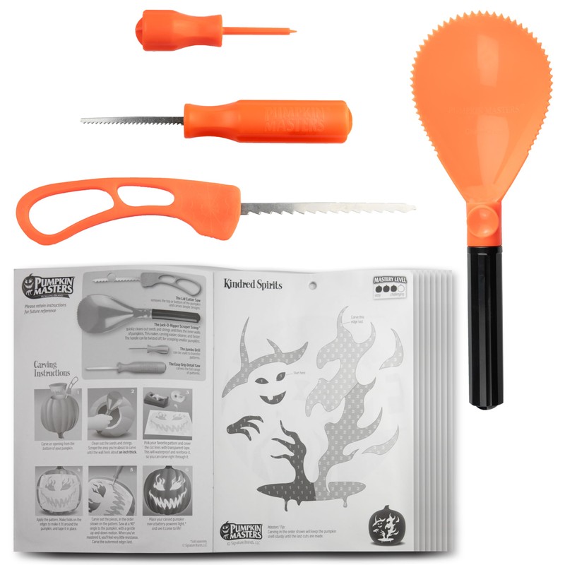 Pumpkin Masters Premium All in One Carving Kit – Comprehensive