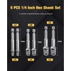 BOEN Impact Grade Socket Adapter Set, 6-PCS Drill Bit Adapter