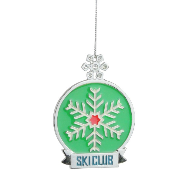 Midwest 3.75" Ski Club Christmas Charm Ornament