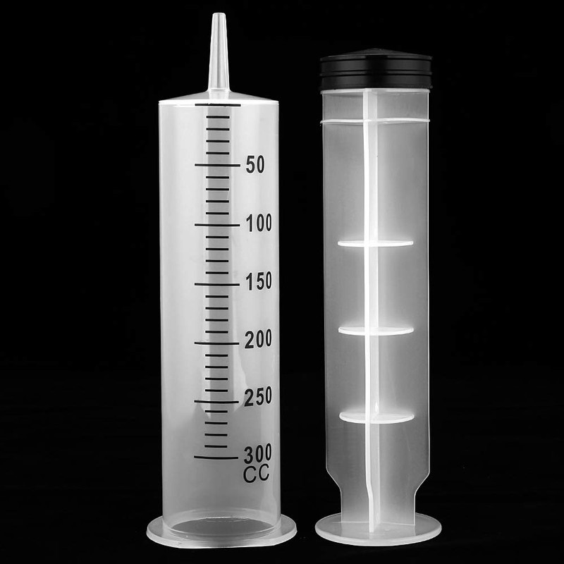 1Pack 300 ML Syringe for Nutrient Measuring 100cm Tube