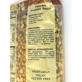 All Natural Gluten Free Vegetarian Vegan Tuscan Peasant Soup Mix Pack of 3 454 g 16 oz each