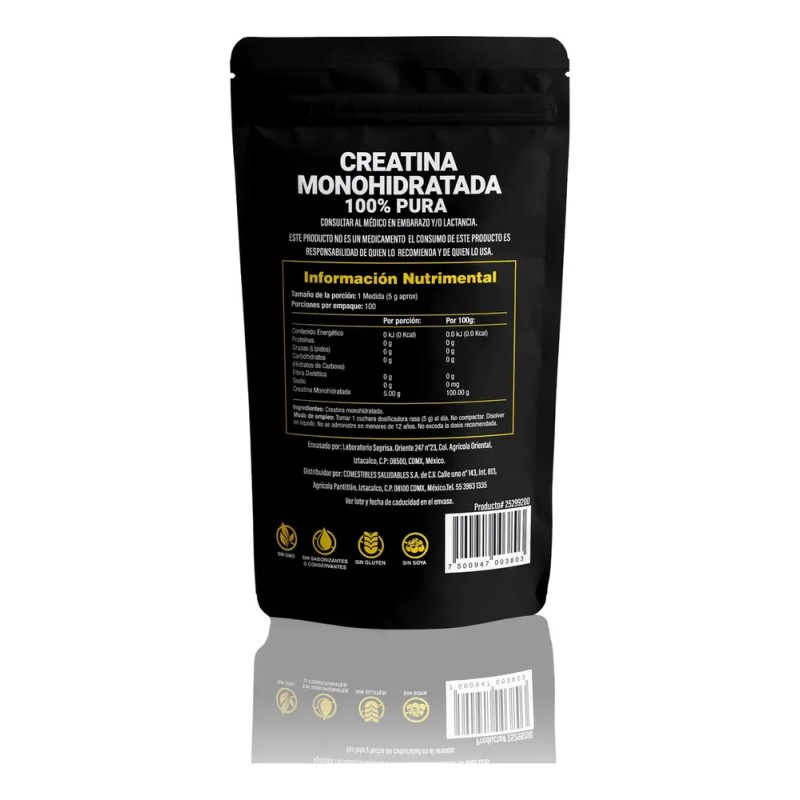 Creatina Monohidratada 100% Pura - 500 Gramos - S&v Sin