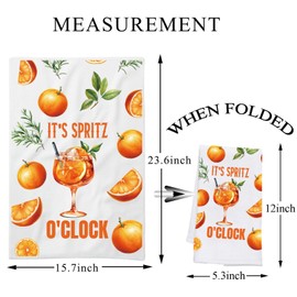 BDPWSS Aperol Spritz Lover Gift Aperol Spritz Fan Gift It's Spritz O'clock Aperol Spritz Kitchen Towel Cocktail Summer Gift (Spritz Clock TW)