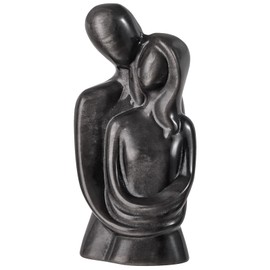 mookaitedecor Natural Silver Obsidian Crystal Hugging Couple Statue Figurine Abstract Couple Sculpture Love Couple Ornament Healing Crystal Couple Gift for Anniversary Wedding Man and Woman Statue