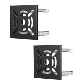 2Pcs Vertical Pole Mount Bracket for Security Camera, CCTV Cameras Mounting Corner Bracket with 4 Loops (Black)