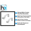 HomeElabador® Curtain Pole Rod Bracket Pipe Holder Heavy Duty Drapery