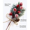 10 Pinos Navideños Artificiales, Ramas De Pino Navideño con Bayas