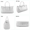 Weekender Bags for Women Leather Travel Bag (Silver)