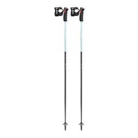 LEKI Women’s Artena Airfoil 3D Lightweight Aluminum Ski Poles for Alpine Skiing - Dark Anthracite-Light Turquoise-White - 120 cm