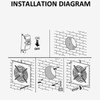 ACEDUROBLA 6'' Wall Mounted Exhaust Fan, 460CFM Metal Iron Ventilation