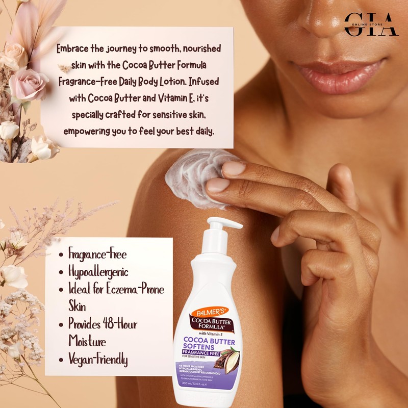 Palmer's Cocoa Butter Lotion Duo – Fragrance-Free Softening & Smooth