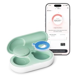 Momcozy Wearable Digital Thermometer for Baby, Medical-Grade Accurate Smart Thermometer, Instant Reads, APP Real-time Monitoring Thermometer for Kids & Infants, Hypoallergenic 3M Stiker,Bluetooth
