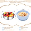 Wesketch 2 Pack Stainless Steel Baby Bowls with Removable Non-Slip