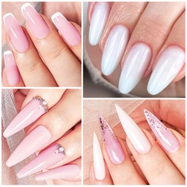 MEET ACROSS Poly Nail Gel 10Pcs Nail Extension Gel Set and Nail Extension Starter Kit for Beginners Nail Art DIY Home Gifts for Women (SET-2, 10pcs)