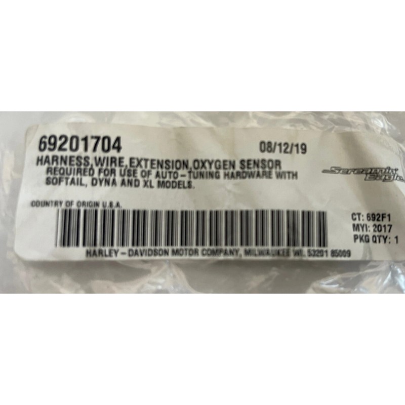 Harley davidson Oxygen Sensor Harness Extension 69201704