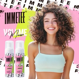 immetee Volumizing Mousse for Fine Hair,Lightweight & Long Lasting,Frizz Control,Create Instant Volume Thickness,Non Sticky Formula,for Women and Men 200ml/6.76oz