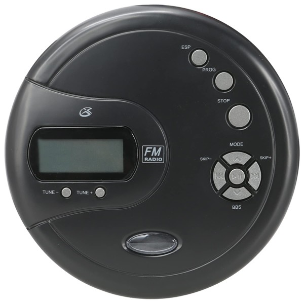 GPX PC332B Portable CD Player with Anti-Skip Protection, FM Radio