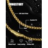 TUNGSTORY 4mm 18K Gold Filled Box Chain Necklace for Men