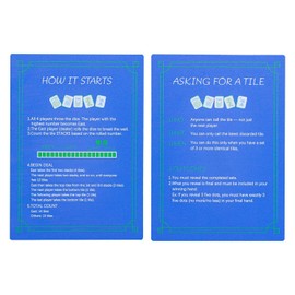 TIASUSAN 4 Pcs Printed Mahjong Tile Mixers (Shufflers) with Instructions, Mahjong Accessories for Mahjong Lovers