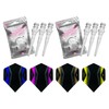 THOR-DARTS L-Style Dart Tips in Double Pack Flights (2 x