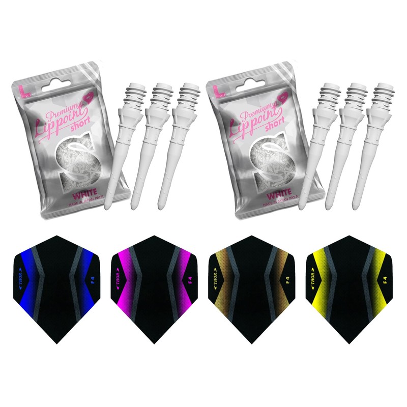THOR-DARTS L-Style Dart Tips in Double Pack Flights (2 x