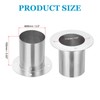 PATIKIL 3" Duct Connector Flange, Straight Pipe Exhaust Flange Stainless