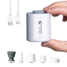 FLEXTAILGEAR Portable Air Pump for Inflatables, 2.8 oz Ultra-Mini Air Pump with 1300mAh Battery USB Rechargeable to Inflate Deflate for Pool Floats Air Mattress Swimming Ring Vacuum Storage Bags