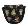 Anfang Mallet Magnetic Putter Cover with Bear Embroidery (Black)