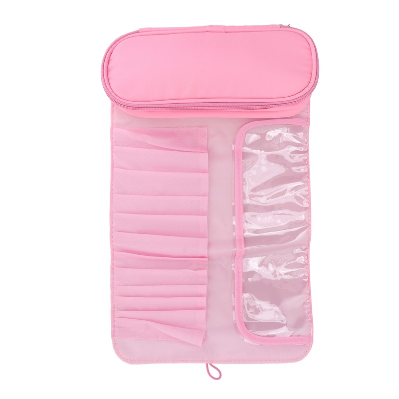 Cosmetic Bag Professional Makeup Brush Rolling Case Pink Cosmetics Make