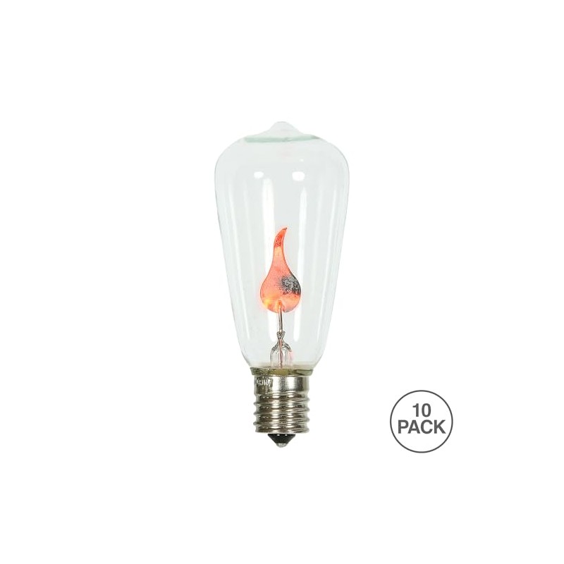 Vickerman ST40 Incandescent Clear Flicker Flame E17 Medium Base Bulb,