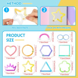 Crtiin 50 Pieces Anxiety Sensory Stickers for Anxiety Relief Items Mental Health Stickers Fidget Textured Strips for Office Classroom Desk Relieve Adult Stress(Chic Style)