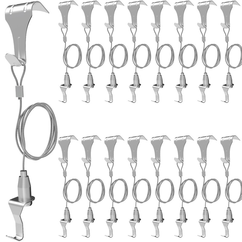 16 Pcs Picture Rail Hanging System,Picture Rail Hooks Molding Hooks