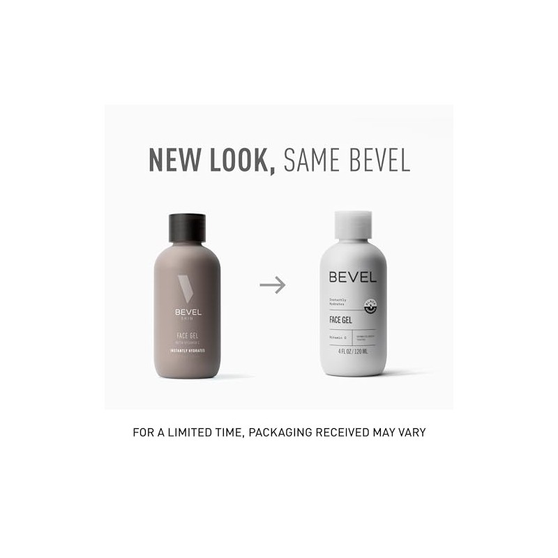 Bevel Moisturizing Face Gel, with Tea Tree Oil, Vitamic C,